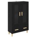 vidaXL Highboard Čierny dub 70 x 31 x 115 cm Kompozitné drevo