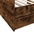 vidaXL Váľanda so zásuvkami bez matraca dymový dub 90x200 cm