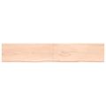 vidaXL Stolová doska 220x40x(2-4) cm neošetrený dubový masív