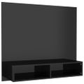 vidaXL Nástenná TV skrinka lesklá čierna 102x23,5x90 cm sprac. drevo