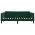 vidaXL Denná posteľ s matracom tmavozelená 90x200 cm zamat