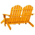 vidaXL 2-miestna záhradná stolička taburetka Adirondack jedľa oranžová