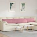 vidaXL Vankúše na pohovku 2 pcs Ružová 200 x 40 cm Kordúrová tkanina