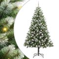 vidaXL Umelý vianočný stromček s umelým snehom 300 LED Teplá biela