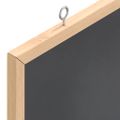 vidaXL Tabuľa s rámom z masívneho borovicového dreva, čierna 100x55 cm