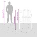 vidaXL Plotová brána EMMEN s hrotmi oceľ 104x109,5 cm zelená