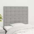 vidaXL Čelo postele svetlosivé 80x5x118/128 cm látkové