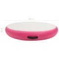 vidaXL Nafukovací gymnastický matrac s pumpou 100x100x10 cm PVC ružový