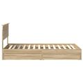 vidaXL Úložná posteľ Sonoma dub 100 x 200 cm Kompozitné drevo