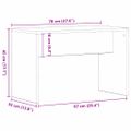 vidaXL Dressing stolička Čierny dub 70 x 35 x 45 cm Kompozitné drevo