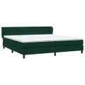 vidaXL Box Spring Posteľ s matracmi Tmavo zelená 200x210 cm Zamat