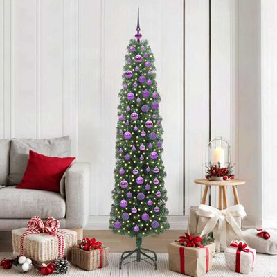 vidaXL Umelý vianočný stromček Zelená 180 cm PVC, oceľ a plast