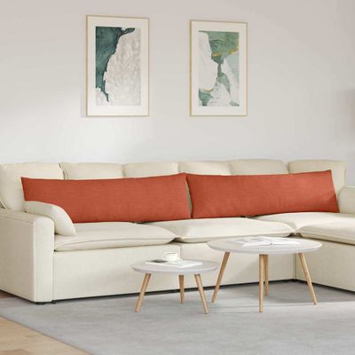 vidaXL Vankúše na pohovku 2 pcs Červenooranžová 145 x 40 cm