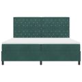 vidaXL Posteľ s pružinovým rámom Tmavozelená 200 x 200 cm Zamat