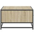 vidaXL Konferenčný stolík dub sonoma 90x57x35 cm kompozit. drevo a kov