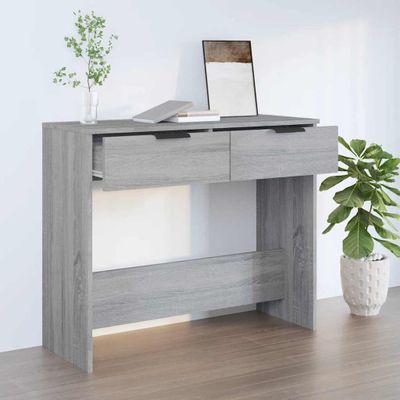 vidaXL Konzolový stolík sivý dub sonoma 90x36x75 cm spracované drevo