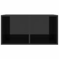 vidaXL Úložný box na vinyly, lesklý čierny 71x34x36cm kompozitné drevo