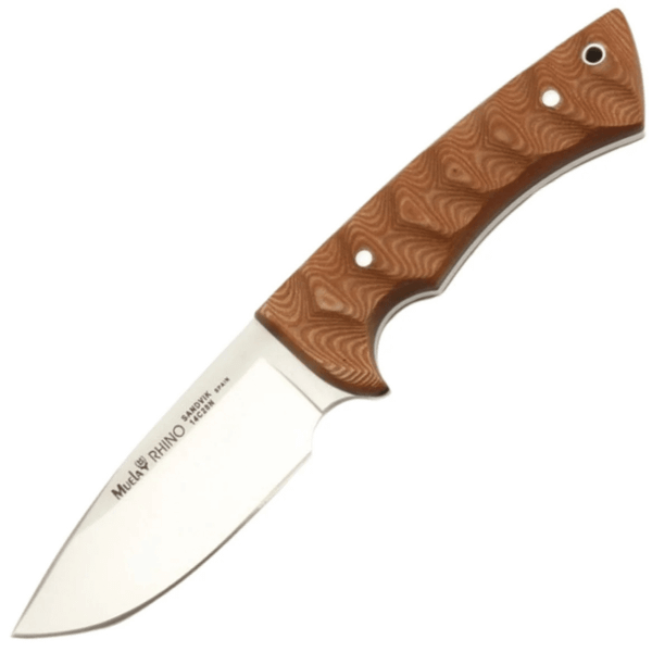 Muela RHINO-SV.C/K outdoorový nôž 10 cm, hnedá Coyote, Micarta, puzdro Kydex