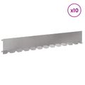 vidaXL Obrubník trávnika 10 ks 102 x 15 x 4 cm Oceľ Strieborná