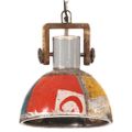 vidaXL Industriálna okrúhla závesná lampa 25 W farebná 30 cm E27