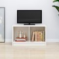 vidaXL TV skrinka biela 70x33x42 cm masívne borovicové drevo