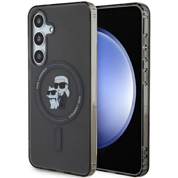 Puzdro Karl Lagerfeld pre Samsung Galaxy S24 KLHMS24SHGKCNOK čierna matná MAGSAFE IML C