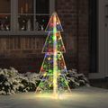 vidaXL Vianočný stromček 100 LED Viacfarebný 120 cm Akryl