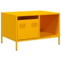 vidaXL Konferenčný stolík horčicovožltý 68,5x50x43,5 cm oceľ