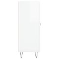 vidaXL Komoda lesklá biela 69,5x34x90 cm spracované drevo