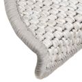vidaXL Schodové rohože samolepiace sisalové 30 ks 56x17x3 cm platinové