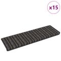 vidaXL Samolepiace schodové rohože 15 ks 65 x 21 x 4 cm Non-Slip