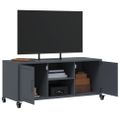 vidaXL TV skrinka antracit 100,5x39x43,5 cm oceľ