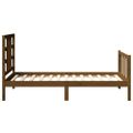 vidaXL Posteľný rám s čelom medovohnedý 90x200 cm masívne drevo