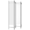 vidaXL 4-panelový paraván biely 160x200 cm látkový