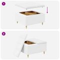 vidaXL Ottoman s Úložným Priestorom Biely 80 x 80 x 45 cm Umelá koža
