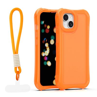 Puzdro Safepop s popruhom pre iPhone 13 6,1" oranžová