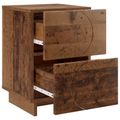 vidaXL Nočný stolík Dubové drevo 33,5 x 34,5 x 50 cm Kompozitné drevo