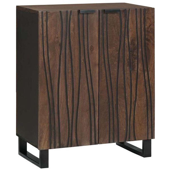 vidaXL Servírovacia skriňa Orech 60 x 33,5 x 75 cm Masívne mango drevo