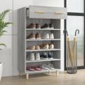 vidaXL Botník sivý dub sonoma 60x35x105 cm spracované drevo
