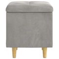 vidaXL Ottoman s Úložným Priestorom Svetlosivá 40 x 40 x 45 cm Zamat