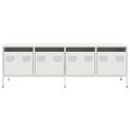 vidaXL TV skrinka biela 135x39x43,5 cm oceľ valcovaná za studena