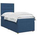 vidaXL Posteľ boxspring s matracom Modrá 80 x 200 cm Látka