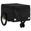 vidaXL Vozík za bicykel, čierny 30 kg, železo