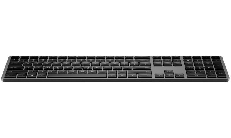 HP bezdrôtová klávesnica 975 Dual-Mode Klávesnica, bezdrôtová, CZ+SK rozloženie, podsvietené tlačidlá, USB, Bluetooth, čierno-sedá