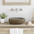 vidaXL Baňa z riečneho kameňa Svetlosivá (30-37) x (25-30) x 12 cm