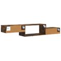 vidaXL Nástenný TV kabinet Nástenná montáž Dymový dub 150 x 28 x 26 cm