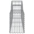 vidaXL Oblúkový gabionový kôš 11 ks 200x30x40/60 cm pozinkované železo
