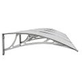 vidaXL Vchodová strieška sivá a priehľadná 350x75 cm polykarbonát