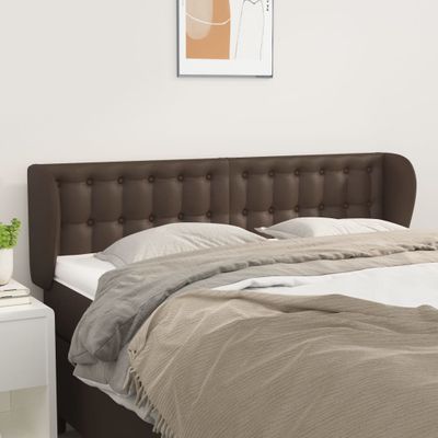 vidaXL Čelo postele so záhybmi hnedé 147x23x78/88 cm umelá koža