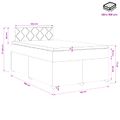 vidaXL Posteľ boxspring s matracom Čierna 120 x 190 cm Zamat